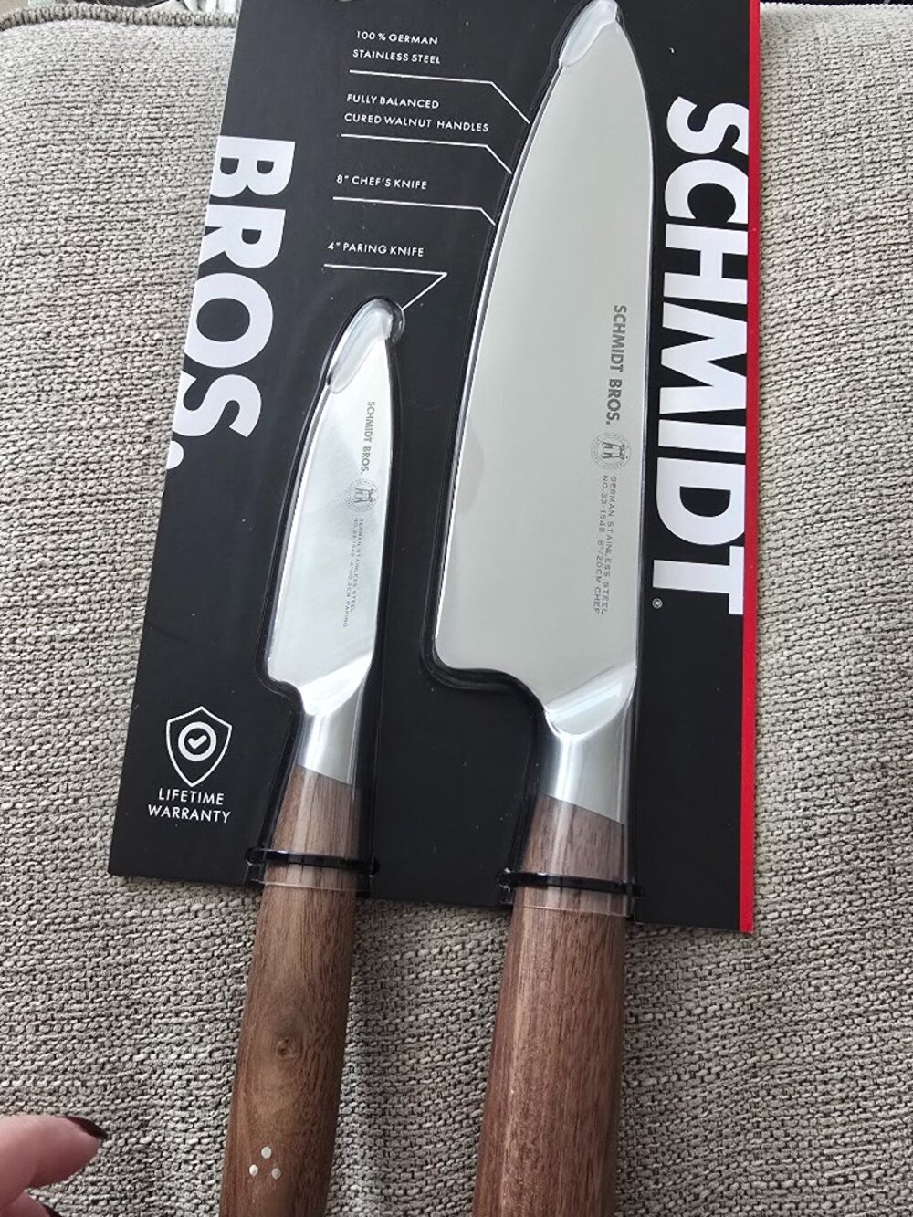 Schmidt Bros Cutlery 2pc Prep Knife Set Delta: Stainless Steel Blades New!